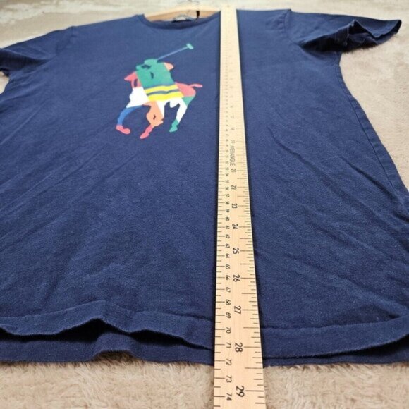 Polo Ralph Lauren 26/1 JERSEY-SSL-TSH Big Pony Logo Mens Size M Blue T-Shirt - Picture 5 of 11